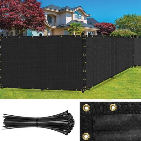 SEALTECH Ultra Heavy Duty 200 GSM Privacy Fence Black6X100 NonRecycled Polyethylene Cable Zip Ties ST-206-6X100